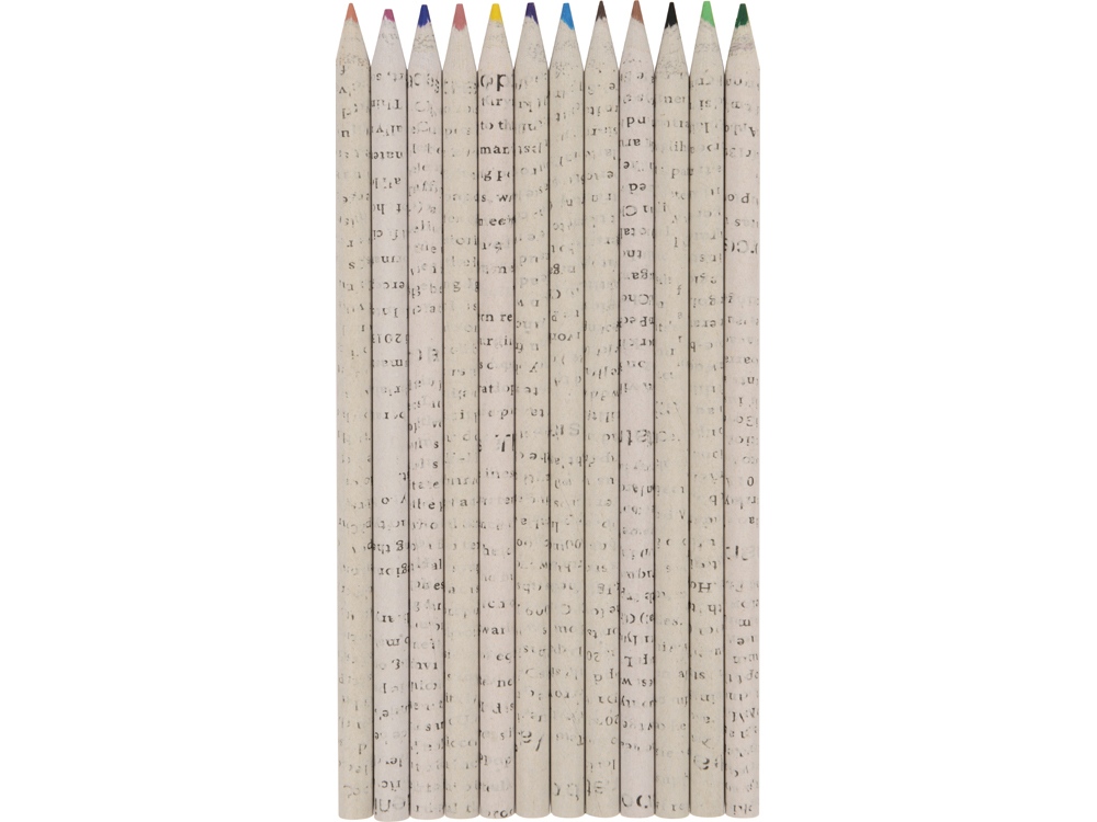 Набор цветных карандашей из газетной бумаги в тубе News, 12шт.