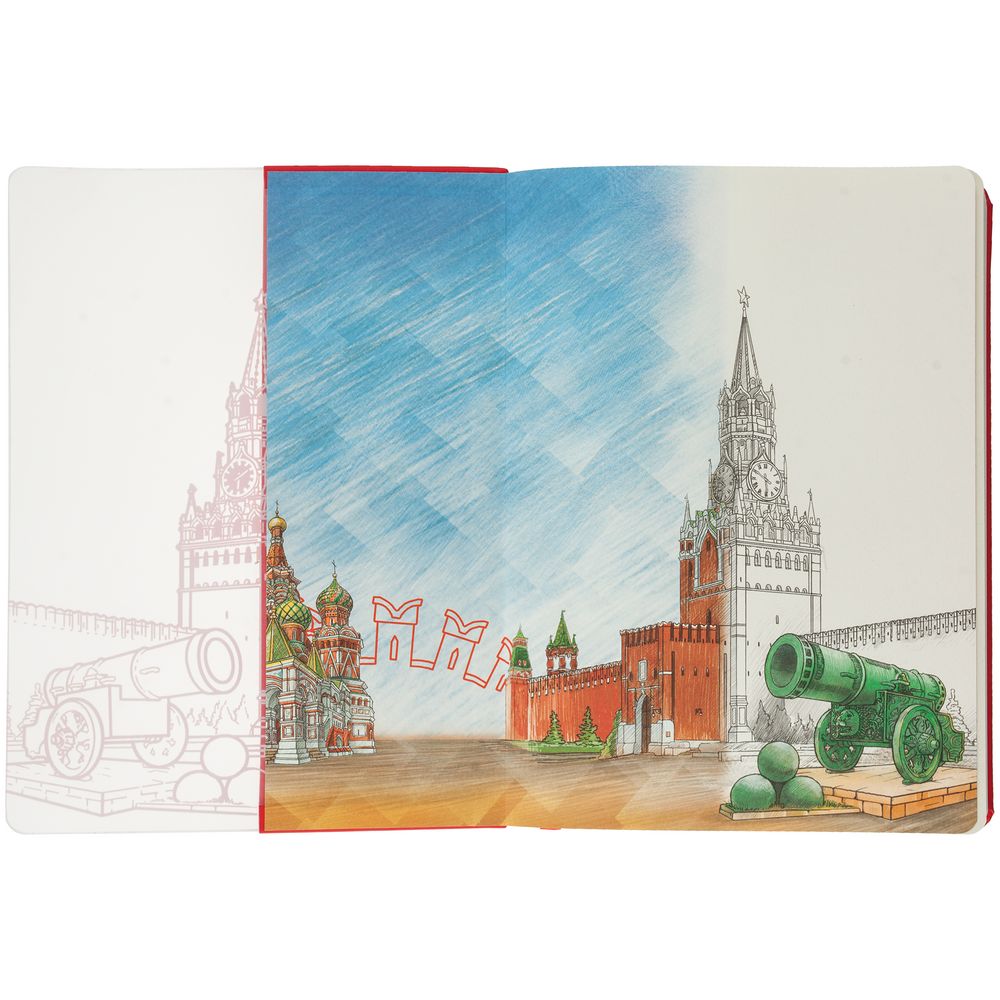 Блокнот «Города. Москва», красный