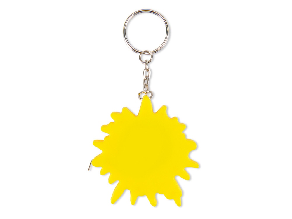 Брелок-рулетка Солнце, 1 м., желтый/черный