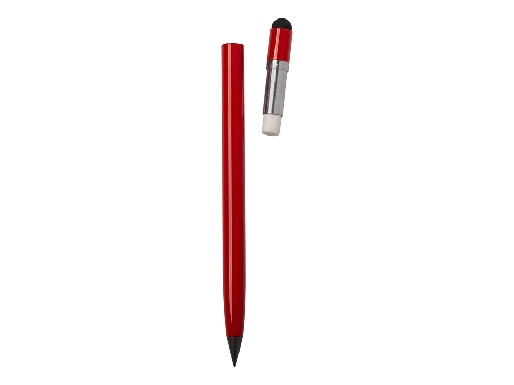Вечный карандаш Eternal со стилусом и ластиком, красный