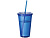 Термостакан с соломинкой Cyclone, синий