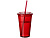 Термостакан с соломинкой Cyclone, красный