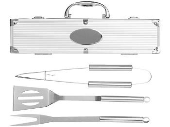Набор для барбекю в кейсе: лопатка, щипцы, вилка