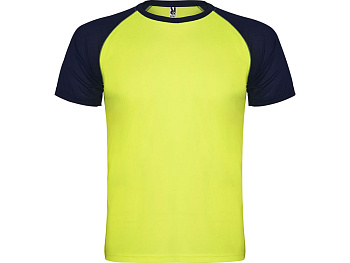 Спортивная футболка Indianapolis детская, неоновый желтый/нэйви