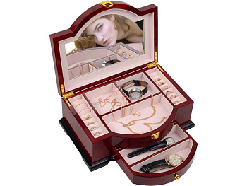 Шкатулка Виктория, красное дерево (Р)