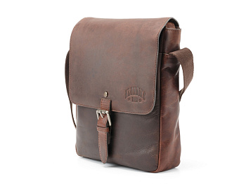 Сумка через плечо KLONDIKE DIGGER Erin, натуральная кожа в темно-коричневом цвете, 32 x 28 x 8 см