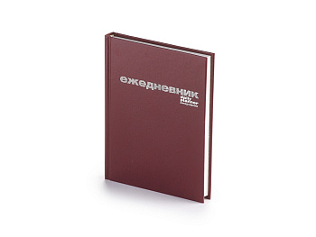Ежедневник А6 недатированный Бумвинил, бордовый