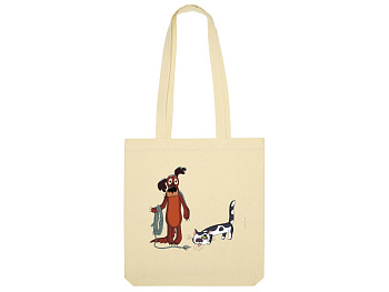 Сумка из плотного хлопка Жил-был Пес, 220 г/м2, натуральный
