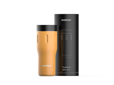 Термос питьевой, вакуумный, бытовой, тм bobber. Объем 0,47 литра. Артикул Tumbler-470 Ginger Tonic