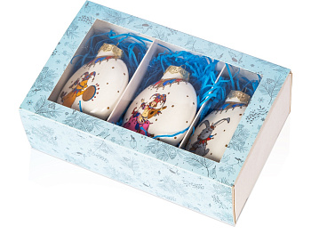 Набор новогодних шаров, 3 шт.