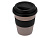 Стакан с силиконовой крышкой Cafe, черный