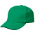 Бейсболка Unit Classic, ярко-зеленая с черным кантом