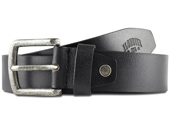 Ремень KLONDIKE Creek, односторонний, натуральная воловья кожа, цвет чёрный, 130 х 4 см