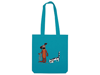 Сумка из плотного хлопка Жил-был Пес, 220 г/м2, бирюзовый 320C NEW