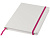 Блокнот Spectrum A5 с белой бумагой и цветной закладкой, белый/розовый