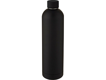 Spring Медная спортивная бутылка объемом 1 л с вакуумной изоляцией , черный