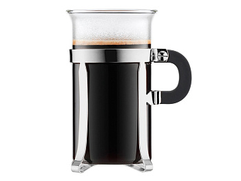 CHAMBORD 300. Glass tea mug 300ml, серебряный