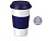 Кружка с силиконовой крышкой и манжетой Нью-Йорк 300мл, синий