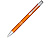 Кнопочная шариковая ручка Moneta из анодированного алюминия, черные чернила, оранжевый