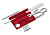 Швейцарская карточка VICTORINOX SwissCard Nailcare, 13 функций, полупрозрачная красная