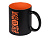 Кружка с покрытием для гравировки Subcolor BLK, черный/оранжевый