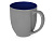 Кружка керамическая Gracy 450мл, серый/темно-синий