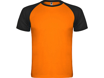 Спортивная футболка Indianapolis детская, неоновый оранжевый/черный