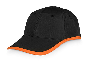 Бейсболка Solo, черный/оранжевый