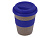 Стакан с силиконовой крышкой Cafe, темно-синий