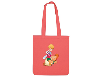 Сумка из плотного хлопка Карлсон, 220 г/м2, коралловый