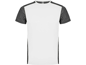 Спортивная футболка Zolder детская, белый/черный меланж