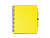 Блокнот LEYNAX с ручкой из переработанного картона, желтый