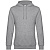 Толстовка с капюшоном унисекс King, серый меланж