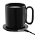 Кружка с подогревом и беспроводной зарядкой dualBase, черная