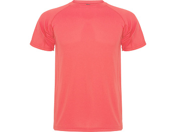 Спортивная футболка Montecarlo детская, неоновый коралловый